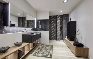Badezimmer mit Möbeln in Küchenqualität